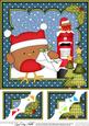 8 x 8 Christmas Bobbin Robin's Letter Scalloped Corner
