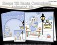 3D Xmas Lola Elephant Sleeps Till Santa Countdown Card