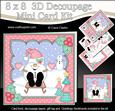 8x8 Christmas Sledging Snowball Sam Mini Kit 3D Decoupage