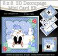 8x8 Christmas Sledging Snowball Sam Mini Kit 3D Decoupage