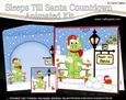 3D Xmas Denis Dinosaur Sleeps Till Santa Countdown Card