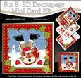 8x8 Christmas Oops Rudolph Mini Kit 3D Decoupage
