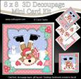 8x8 Christmas Oops Rudolph Mini Kit 3D Decoupage