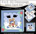 8x8 Christmas Oops Rudolph Mini Kit 3D Decoupage