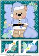 8 x 8 Christmas Livvy Bear's Sack Scalloped Corner Topper