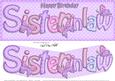 Large Dl Birthday Sister in Law Butterflies 3D Decoupage