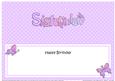 Large Dl Birthday Sister in Law Butterflies Insert