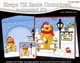 3D Xmas Lloyd Lion Sleeps Till Santa Countdown Card