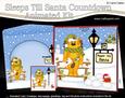 3D Xmas Lloyd Lion Sleeps Till Santa Countdown Card
