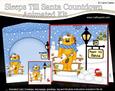 3D Xmas Lloyd Lion Sleeps Till Santa Countdown Card