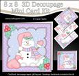 8x8 Christmas Snowman Oli's Santa Sack Mini Kit 3D Decoupage