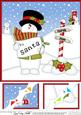 8 x 8 Christmas Snowman Rio's Letter Scalloped Corner Topper