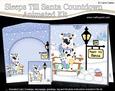 3D Xmas Spotty Dog Sleeps Till Santa Countdown Card