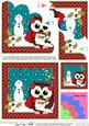 Christmas Little Hoot Owl's Letter Shell Edged Stacker