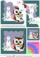 Christmas Little Hoot Owl's Letter Shell Edged Stacker