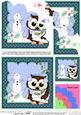 Christmas Little Hoot Owl's Letter Shell Edged Stacker