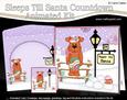 3D Xmas Rusty Dog Sleeps Till Santa Countdown Card