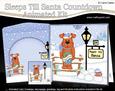 3D Xmas Rusty Dog Sleeps Till Santa Countdown Card
