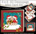 8x8 Christmas Love Livvy Bear Kit 3D Decoupage