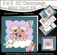 8x8 Christmas Love Livvy Bear Kit 3D Decoupage