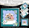 8x8 Christmas Love Livvy Bear Kit 3D Decoupage