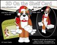 3D on the Shelf Card Kit - Little Christmas Boxer Dog