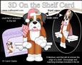 3D on the Shelf Card Kit - Little Christmas Boxer Dog