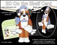 3D on the Shelf Card Kit - Little Christmas Boxer Dog