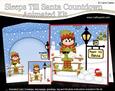 3D Xmas Little Elf Sleeps Till Santa Countdown Card