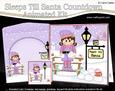 3D Xmas Little Elf Sleeps Till Santa Countdown Card