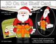 3D on the Shelf Card Kit - Little Christmas Santa Present