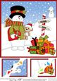 8 x 8 Christmas Snowman Rio Heart Scalloped Corner Topper