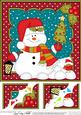 8 x 8 Christmas Snowman Oli's Xmas Tree Scalloped Topper