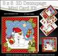 8x8 Christmas Snowball Sam's Presents Mini Kit 3D Decoupage