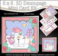 8x8 Christmas Snowball Sam's Presents Mini Kit 3D Decoupage