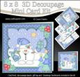 8x8 Christmas Snowball Sam's Presents Mini Kit 3D Decoupage