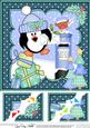 8x8 Xmas Pip Penguin's Letter Scalloped Corner Topper