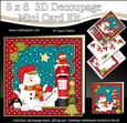 8x8 Christmas Snowman Oli's Letter Mini Kit 3D Decoupage