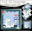 8x8 Christmas Snowman Oli's Letter Mini Kit 3D Decoupage