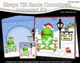 3D Xmas Freddy Frog Sleeps Till Santa Countdown Card