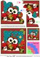 Christmas Little Hoot Owl's Presents Shell Edged Stacker