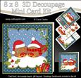 8x8 Xmas Bobbin Robin Love Mini Kit 3D Decoupage