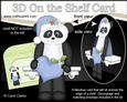 3D on the Shelf Card Kit - Little Christmas Panda Heart
