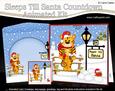 3D Xmas Tinker Tiger Sleeps Till Santa Countdown Card