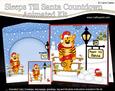 3D Xmas Tinker Tiger Sleeps Till Santa Countdown Card