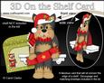 3D on the Shelf Card Kit - Little Christmas Yorkie Dog