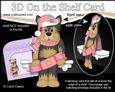 3D on the Shelf Card Kit - Little Christmas Yorkie Dog