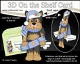 3D on the Shelf Card Kit - Little Christmas Yorkie Dog