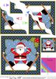 Christmas Skiing Santa Wavy Corner Side Stacker