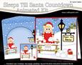 3D Xmas Little Ice Skater Sleeps Till Santa Countdown Card